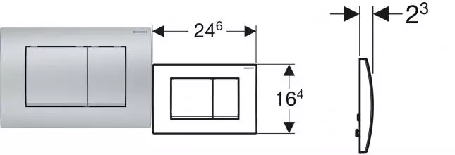 Кнопка смыва «Geberit» Delta 30 115.137.46.1 матовый хром