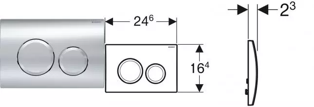 Кнопка смыва «Geberit» Delta 20 115.127.21.1 хром