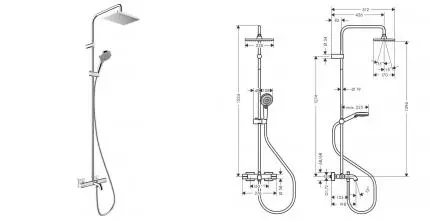 Душевая система «Hansgrohe» Vernis Shape 26284000 с термостатом  хром