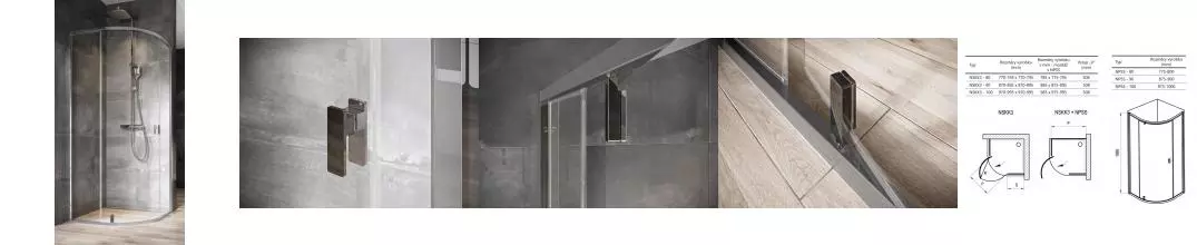 Душевой угол-ограждение «Ravak» NSKK3 100/100 четверть круга Transparent/хром универсальный Душевой угол-ограждение «Ravak» NSKK3 100/100 четверть круга Transparent/хром универсальный