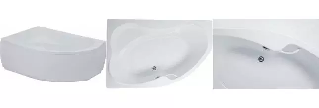 Ванна акриловая «Aquanet» Capri 160/100 с экраном с каркасом без сифона с ручками белая левая Ванна акриловая «Aquanet» Capri 160/100 с экраном с каркасом без сифона с ручками белая левая