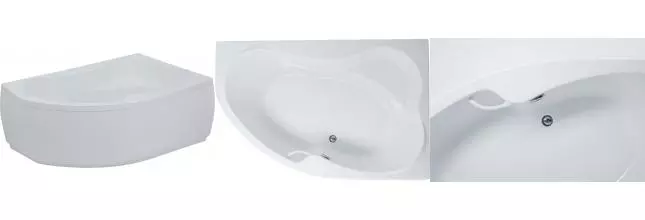 Ванна акриловая «Aquanet» Capri 160/100 с экраном с каркасом без сифона с ручками белая правая Ванна акриловая «Aquanet» Capri 160/100 с экраном с каркасом без сифона с ручками белая правая