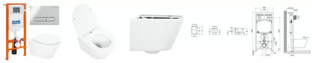 Комплект инсталляция с унитазом, крышкой и кнопкой смыва «Belbagno» Tre BB8001CHR/SC/BB002-80/BB005-PR-CHROME безободковый белый Комплект инсталляция с унитазом, крышкой и кнопкой смыва «Belbagno» Tre BB8001CHR/SC/BB002-80/BB005-PR-CHROME безободковый белый