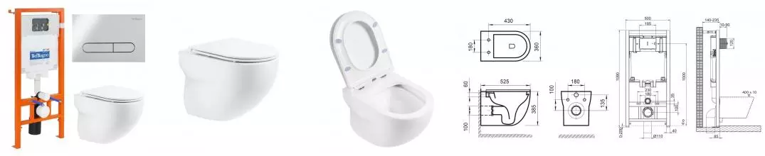 «Belbagno» Onda BB066CHR/BB870SC/BB002-80/BB005-PR-CHROME безободковый белый «Belbagno» Onda BB066CHR/BB870SC/BB002-80/BB005-PR-CHROME безободковый белый