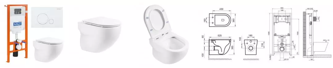 «Belbagno» Onda BB066CHR/BB870SC/BB002-80/BB014-SR-BIANCO безободковый белый «Belbagno» Onda BB066CHR/BB870SC/BB002-80/BB014-SR-BIANCO безободковый белый