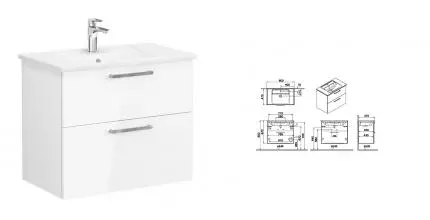 Тумба с раковиной «Vitra» Root 80 (80/47) подвесная глянцевый белый Тумба с раковиной «Vitra» Root 80 (80/47) подвесная глянцевый белый
