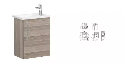 Тумба с раковиной «Vitra» Root 45 (45/28) подвесная кордоба правая (по петлям) Тумба с раковиной «Vitra» Root 45 (45/28) подвесная кордоба правая (по петлям)