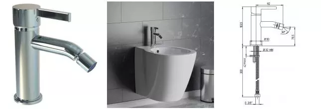Смеситель для биде «Paini» Brera 74CR304 хром Смеситель для биде «Paini» Brera 74CR304 хром