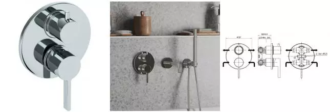 Смеситель для душа «Paini» Brera 74CR6911 хром