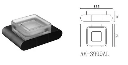 Мыльница «Art&Max» Platino AM-E-3999-MB на стену чёрная матовая