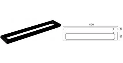 Полотенцедержатель «Art&Max» Platino AM-E-3924-MB на стену чёрный матовый