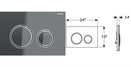 Кнопка смыва «Geberit» Sigma 21 115.884.JK.1 лава стекло