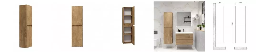 Пенал «Art&Max» Family-M 40 подвесной Harbor Golden универсальный