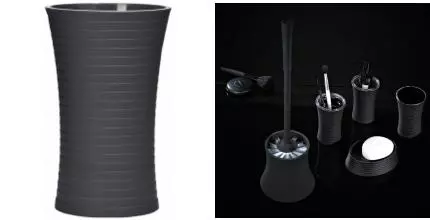 Стакан для зубных щёток «Ridder» Tower 22200110 на стол чёрный Стакан для зубных щёток «Ridder» Tower 22200110 на стол чёрный