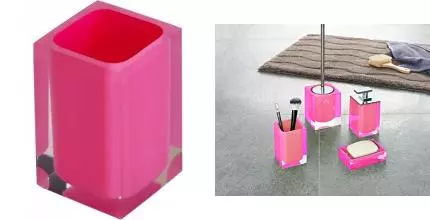 Стакан для зубных щёток «Ridder» Colours 22280102 на стол розовый