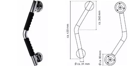 Поручень «Ridder» Ken M А263110 на стену хром