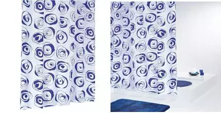 Штора для ванной «Ridder» Andy 41353 180/200 синяя/голубая