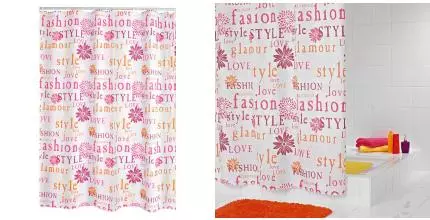 Штора для ванной «Ridder» Glamour 47312 180/200 красная