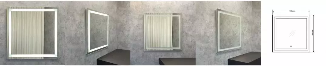 Зеркало «Comforty» Квадрат 90 с подсветкой Зеркало «Comforty» Квадрат 90 с подсветкой