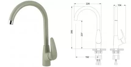 Смеситель для кухонной мойки «Lemark» Linara LM0405PGR грей