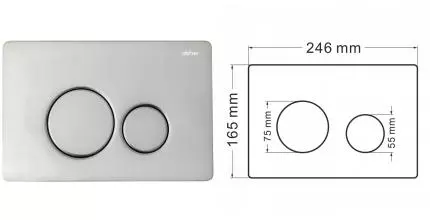 Кнопка смыва «Abber» AC0121 металл хром