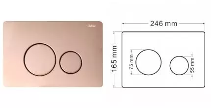 Кнопка смыва «Abber» AC0121RG металл золото розовое