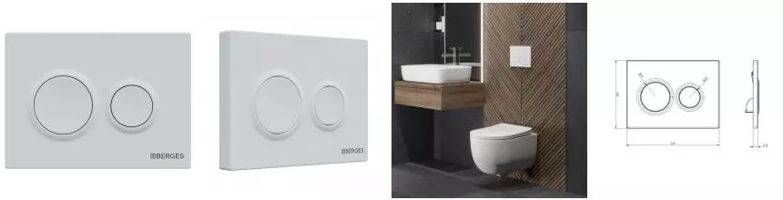 Кнопка смыва «Berges Wasserhaus» Novum 04 Soft Touch белая Кнопка смыва «Berges Wasserhaus» Novum 04 Soft Touch белая