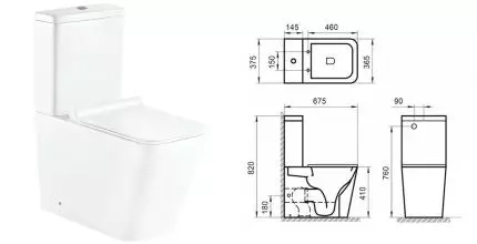 Унитаз компакт безободковый «Belbagno» Ardente-R BB02093CPR/BB02093T (BB2111SC) белый с сиденьем дюропласт с микролифтом белое