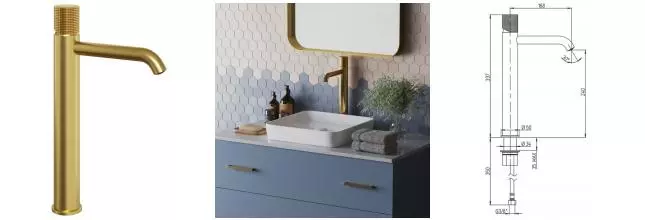 Смеситель для раковины «Paini» Cox Grip 7GPJ205OLL матовое золото Смеситель для раковины «Paini» Cox Grip 7GPJ205OLL матовое золото