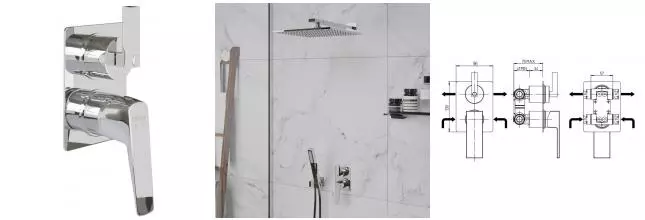 Смеситель для душа «Paini» Bari RTCR6911 хром