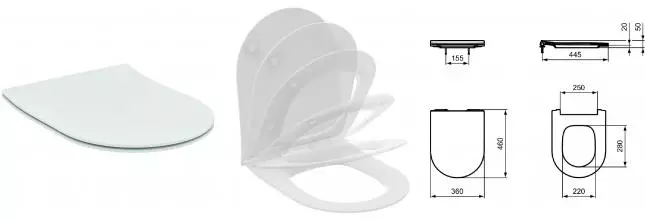 Сиденье для унитаза «Ideal Standard» Blend Curve Sandwich T520801 дюропласт с микролифтом белое Сиденье для унитаза «Ideal Standard» Blend Curve Sandwich T520801 дюропласт с микролифтом белое