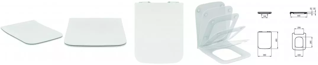 Сиденье для унитаза «Ideal Standard» Blend Cube Sandwich T521101 дюропласт с микролифтом белое