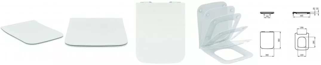Сиденье для унитаза «Ideal Standard» Blend Cube Sandwich T521101 дюропласт с микролифтом белое Сиденье для унитаза «Ideal Standard» Blend Cube Sandwich T521101 дюропласт с микролифтом белое
