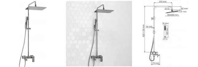 Душевая система «WasserKRAFT» A177.069.103.010.CH хром Душевая система «WasserKRAFT» A177.069.103.010.CH хром