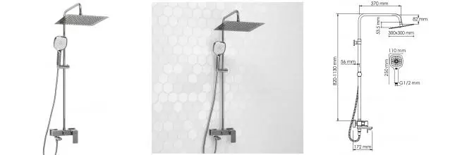 Душевая система «WasserKRAFT» A177.118.065.010.CH хром