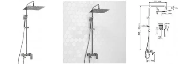 Душевая система «WasserKRAFT» A177.118.141.010.CH хром