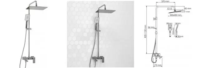 Душевая система «WasserKRAFT» A177.069.126.010.CH хром