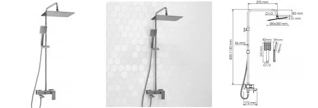 Душевая система «WasserKRAFT» A177.069.141.010.CH хром