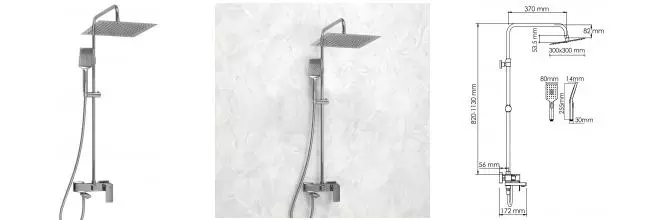 Душевая система «WasserKRAFT» A177.118.126.087.CH хром