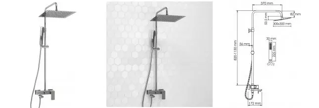 Душевая система «WasserKRAFT» A177.118.103.010.CH хром