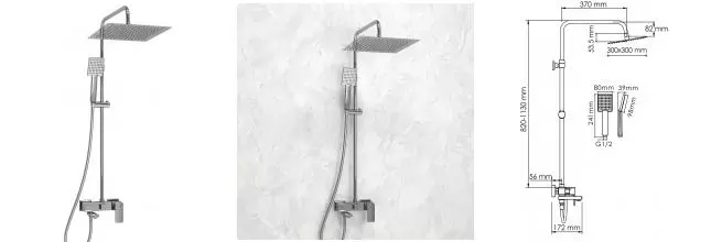 Душевая система «WasserKRAFT» A177.118.141.087.CH хром