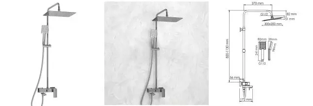 Душевая система «WasserKRAFT» A177.069.141.087.CH хром