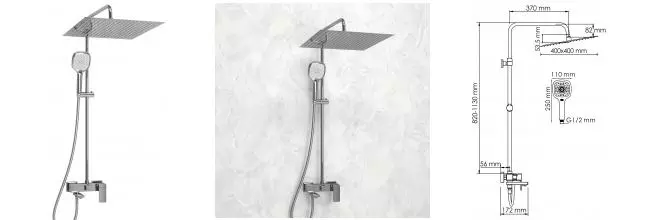 Душевая система «WasserKRAFT» A177.119.065.087.CH хром Душевая система «WasserKRAFT» A177.119.065.087.CH хром