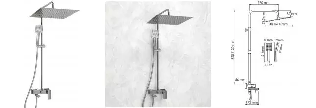 Душевая система «WasserKRAFT» A177.119.141.087.CH хром Душевая система «WasserKRAFT» A177.119.141.087.CH хром