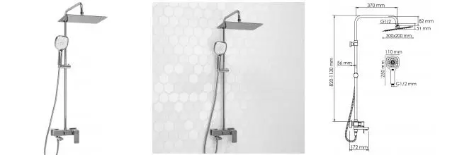 Душевая система «WasserKRAFT»  A177.069.065.010.CH хром