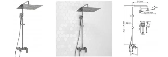 Душевая система «WasserKRAFT» A177.119.141.010.CH хром