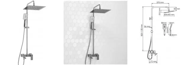 Душевая система «WasserKRAFT» A177.118.126.010.CH хром