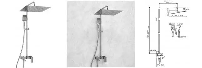 Душевая система «WasserKRAFT» A177.119.126.087.CH хром Душевая система «WasserKRAFT» A177.119.126.087.CH хром