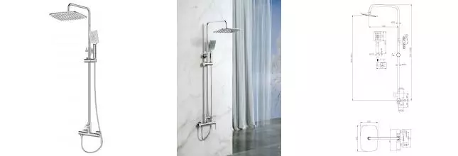 Душевая система «Belbagno» ACQUA-DOCM-CRM хром Душевая система «Belbagno» ACQUA-DOCM-CRM хром