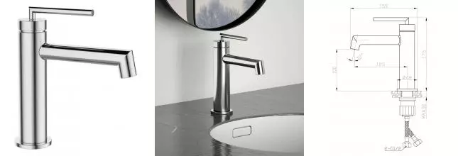 Смеситель для раковины «Belbagno» ACQUA-LVM-CRM хром Смеситель для раковины «Belbagno» ACQUA-LVM-CRM хром